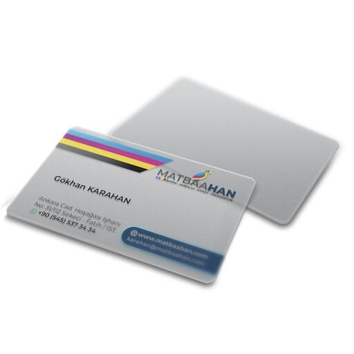 Şeffaf Kartvizit Tekyön Baskı ve Kabartmalı